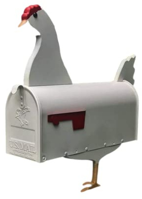 VALINK Einzigartiger Briefkasten mit Huhn, Kuh, Pferd, wetterfest, für den Außenbereich, Garten, Hof, Dekoration, Huhn