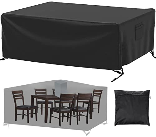 Patio Furniture Covers Waterproof, Outdoor Furniture Covers Rip-proof for Patio Furniture Set Table and Chairs, Windproof UV and Fade Resistant Outdoor Sectional Cover 74L X 47W X 28H
