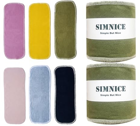 Simnice Reusable Toilet Paper Cloth - 60 Pack Bidet Towels Reusable Rolls