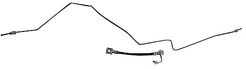 TRQ Rear Right Brake Hose Passenger Side Compatible with 2003-2010 Dodge Ram 2500 Ram 3500 2011-2013 Ram 2500 2011-2012 3500