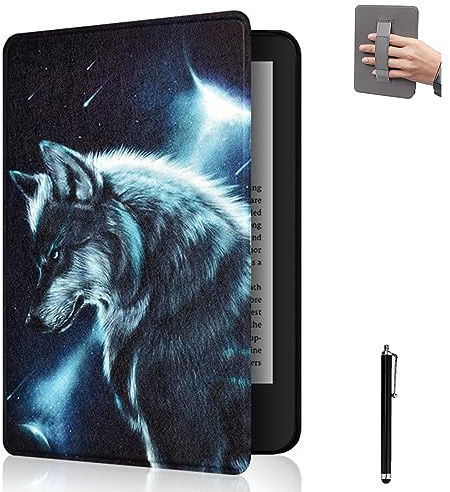 Sakenitly Hülle für Kindle Paperwhite 10. Generation (Version 2018, Modell: PQ94WIF), Leichte Hülle für 6 Zoll Kindle Paperwhite 10. Generation mit Handschlaufe