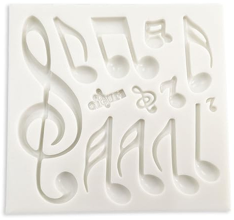 Large Multi Musical Notes Silicone Mould Music Themed Cupcake Cake Topper Sugarcraft Fondant Chocolate