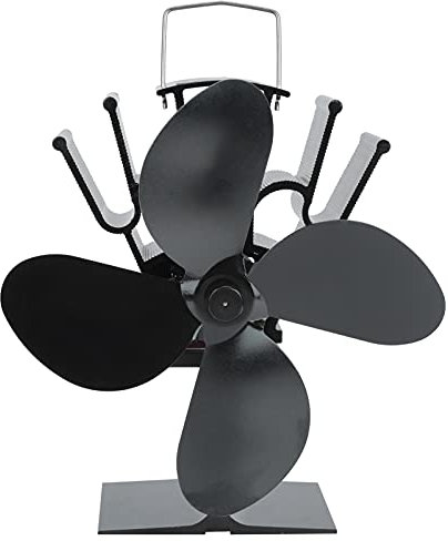 Ventilador De Estufa De Leña, Ventilador De Estufa De Leña De 4 Aspas Para Estufa De Leña, Quemador De Leña De Pellets, Ventilador De Chimenea Para Distribución De Calor En El Hogar, Circulación De Ca