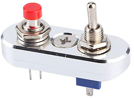 Interruttore a Pulsante Momentaneo per Auto-reset 3A, Interruttore a Levetta a 2 Posizioni con 220V, Robusto e Antiruggine