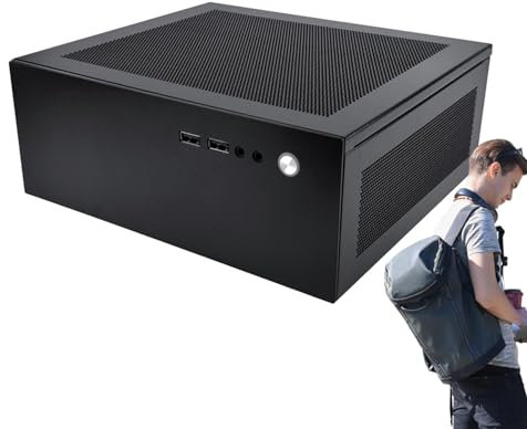 Caja De PC para Computadora, Caja De PC Pequeña De Mesa De 20,5x23,2x9 Cm, Caja De PC con Chasis, Chasis De Computadora con Diseño Pequeño para Estudiantes, Usuarios Domésticos, Jugadores