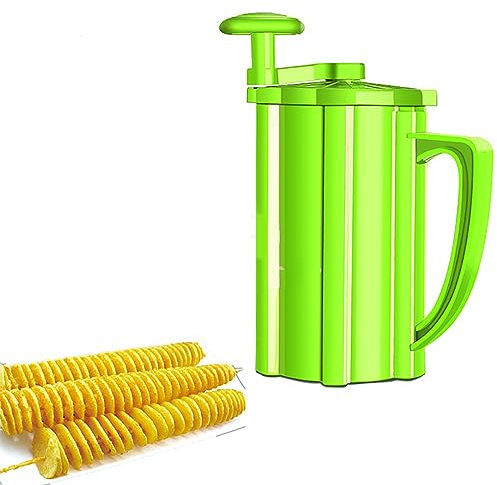Annuod Tagliapatate Manuale Tornado, Tagliapatate a Spirale, Twister per Patate Ritorte Macchina per Patatine Fritte Spiralizzatore di Verdure per Patate Dolci Zucchine Carote Cetrioli