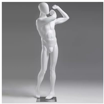 Schaufensterpuppe Männlich Golf Sport Männliche MannequinTennis Mann Gliedmaßen Sind Bewegliche Form Display Kunststoff Mobile Metall Basis, Für Sportswear Stores ( Color : Golf Style , Size : Male )