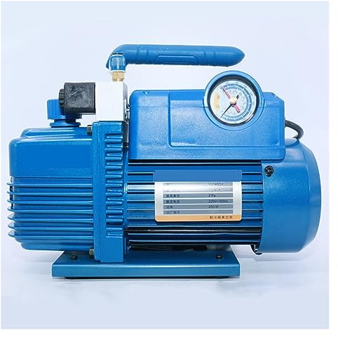 YQVEOT Pompa a Vuoto 2L Pompa for Vuoto V-i140SV Nuovo Refrigerante R410A Aria Condizionata Riparazione Fibra Modello 2Pa 250W 7.2m3/H con Elettrovalvola per Automobili, condizionatori d'Aria