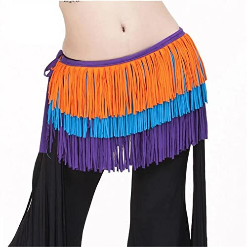 LVUNZJCA Damen Bauchtanz Hüfttuch Frauen Gürtel Bauchtanz Schal Hüfte Bauchtanz Zubehör Quaste Hüftwickel für Tanz, Yoga
