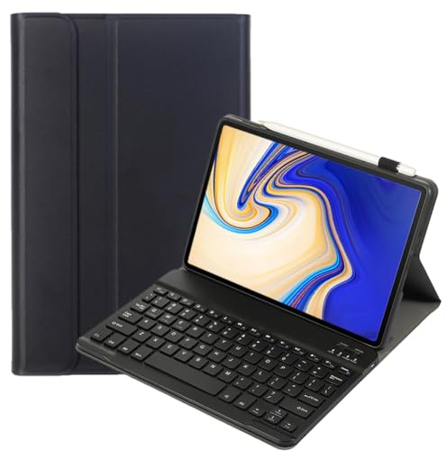 leleyo Coque Clavier pour Samsung Galaxy Tab S4 Slim Cover avec Clavier sans Fil magnétique Amovible QWERTY pour Tab S4 10.5 (Noir)