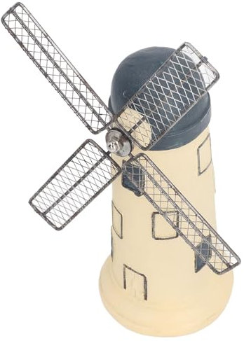 Exquisita estatua de molino de viento holandés para decoración de oficina, mueble de TV y decoración de escritorio (tipo 1)