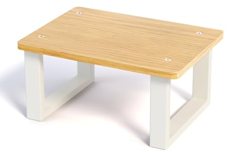 FESAS Mobility – Marchepied Convertible en Bois pour Salle de Bain, Cuisine, Camping (Blanc)