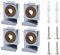 Lot de 6 supports muraux pour miroir avec chevilles et vis, sans cadre, pour miroir lourd, verre dans les salles de bains et les toilettes