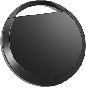 RUIZHI Smart Tag Compatible con la aplicación Dónde está, Rastreador Solo iOS, Rastreador Inteligente para Equipaje, Bicicleta, Llaves, Rastreador Air Bluetooth, Negro, 1 Paquete