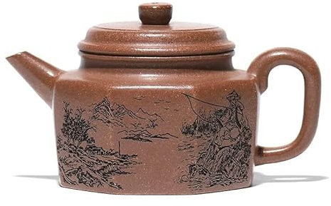 Teiera per Fornelli Teiera di argilla viola antica da 170 ml Teiera fatta a mano Sezione di minerale grezzo Sezione di fango Bollitore Zisha Teaset Collezione artigianale Teiera cinese Teiere per il t