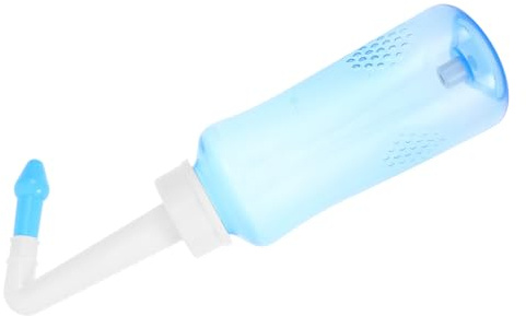 PACKOVE Corne pour Nettoyer le Nez Bouteille Nasale 300ml en Pp, Système D'irrigation Manuel, Débit Réglable, Nettoyage Nasal pour Adultes et Garçon et Filles