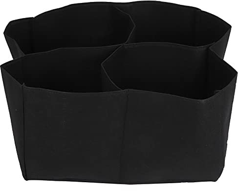 Segrehy Plante cultiver Le Sac de légumes de Plante plantant lit réutilisable Pliable 4 grilles divisées Jardin jardinière pour Plantation extérieure intérieure Noire 60x60x30cm