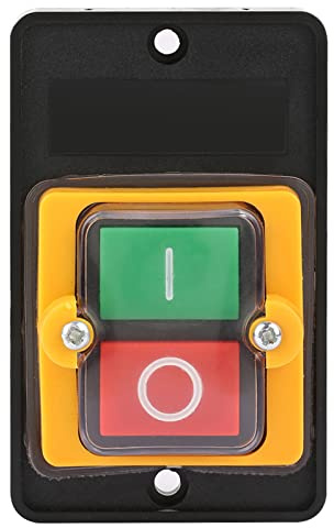 Interruptor de parada, Interruptor pulsador con bloqueo automático, encendido y apagado momentáneo, 380 V, 10 A, contactos NA/NC