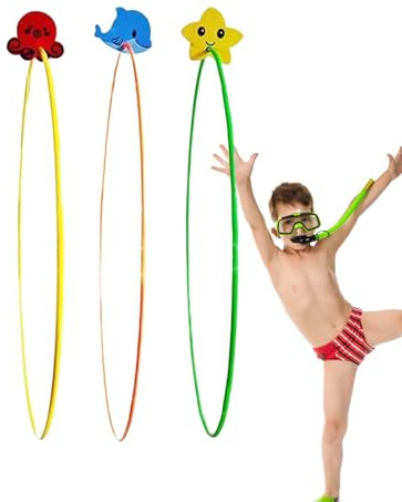Anillos de buceo de juguetes de la piscina, natación de deportes acuáticos a través de anillos - 3x Juguetes flotantes para niños - Anillos flotantes de alta estabilidad aros de natación para niños Pr
