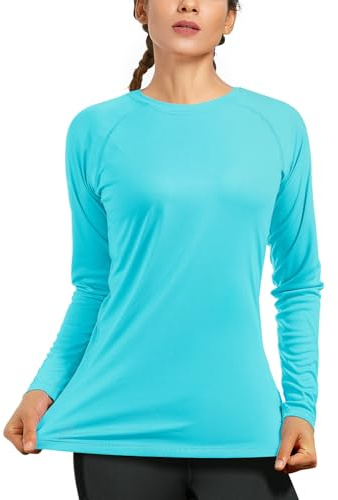 WISMBOX Women's Long Sleeve Rash Vest, UPF 50+ Swim Top for Beach and Surf | Quick-Drying Fabric, Comfortable Coverage, Designed For Swimming, Snorkelling, Holidays And Outdoor Water Sports