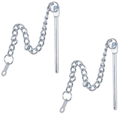 DEJIN 2Pcs Patio Umbrella Pin Chain Portable Umbrella Replacement Parts Metal Chain Stabilizer Pin for Outdoor Garden and Beach Umbrellas