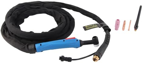 Aolidsive Pistolet de Soudage TIG, Torche Flexible WP-26 avec Câble de 13,1 Pieds pour Soudeurs, 4 Buses Incluses, équipement de Métal de Feu Compatible Argon