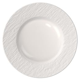 Villeroy & Boch – Manufacture Ice frukosttallrik/dessertfat, 22x22x2 cm, vit med matt och glansig iseffekt, tål maskindisk och kan användas i mikrovågsugn, tallrik för frukost/dessert, premiumporslin