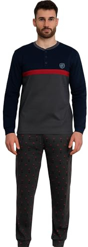 de fonseca Pigiama Uomo in Caldo Cotone, Art. FR242 Antracite M