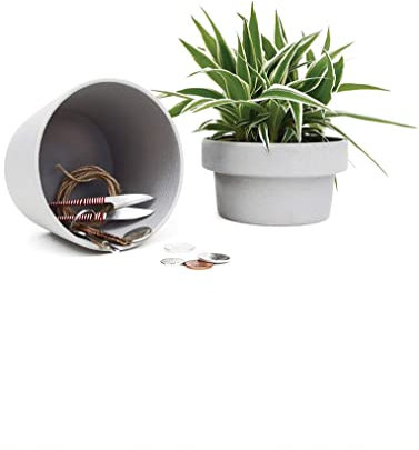 Suck UK Hidden Safe Plant Pot | Secret Stash | Hidden Storage | Gifts For Women | Secret Compartment | Discreet Money Box | Outdoor Indoor Safe Hiding | Plant Pot Key Hider | Gardening Gifts For Her