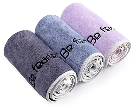 BOBOR Gym Towels for Men and Women, 3 Pack 15 x 30 Inch Polyester Workout Towels, 400 GSM Quick Dry Sweat Towels with Center Hanging Loop, Soft Absorbent Sports Towels for Yoga, Running, Swimming