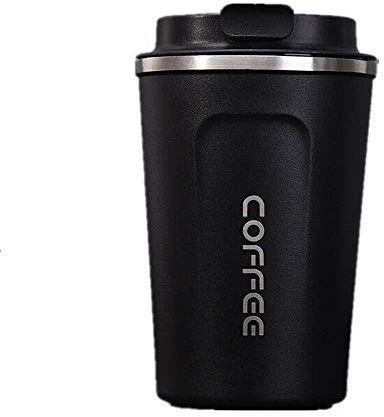 Gteller Tazza da viaggio in acciaio inox a doppia parete con coperchio 13oz