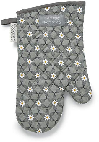 Cooksmart British Designed Oven Gloves | Modern Design Gauntlet Oven Gloves Heat Resistant | Oven Mitt or Baking Gloves Perfect For Modern Kitchens