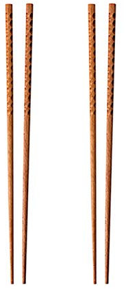 2Pairs Traditional Chinese Wooden Extra Long Chopsticks, Anti-slip Long Chopsticks for Hot Pot, Frying, Cooking (Size: 33cm)