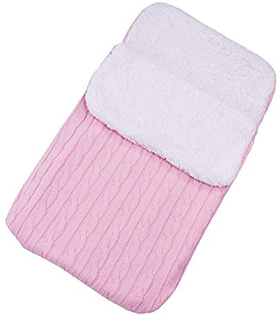 Baby-Schlafsack, Wickeldecke, dick, für Babys und Kleinkinder, gestrickt, weich, warm, Fleece, für 0-12 Monate alte Babys