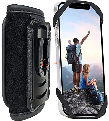HEZEN Backpack Strap CellPhone Holder, Phone Holder For Shoulder Strap With Detachable,Phone Strap Pack Clamp, Fit Hiking, climbing,Traveling