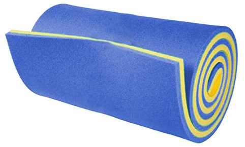 kowaku Aufblasbarer Schwimmender Liegesitz Faltbarer Wasserhängemattenstuhl, Blau Gelb110X40, 110 x 40 x 2,2 cm