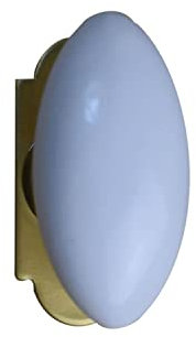 Poignée de fenêtre ovale blanche et laiton QUINCADECO