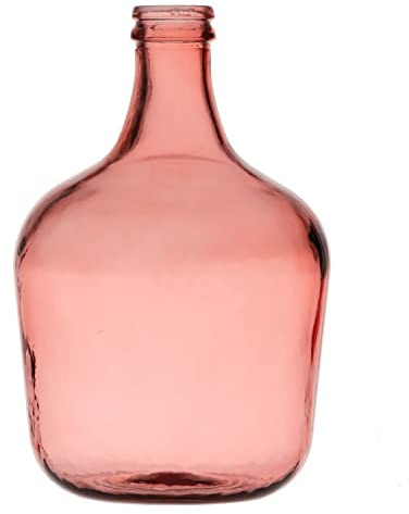Garrafa Decorativa Rosa vidrio reciclado 27 x 27 x 42 cm