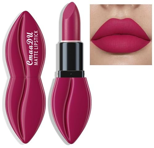Allbestaye Lippenstift Geschenkset, 6 Farben Matter Lippenstift Samtstruktur Feuchtigkeitsspendender Diamant-Lippenstift Langlebiger wasserfester Lipgloss Valentinstagsgeschenk… (4#)