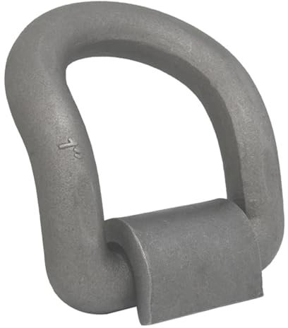 Mobestech Weld-on d Ring Tie down Hook 1/2 Inch Heavy Duty Trailer Truck Anchor Forged Metal Tow Hook for Cargo Securing and Boat Straps, Sturdy Truck Bed Accessory for Vehicle and Caravan Use
