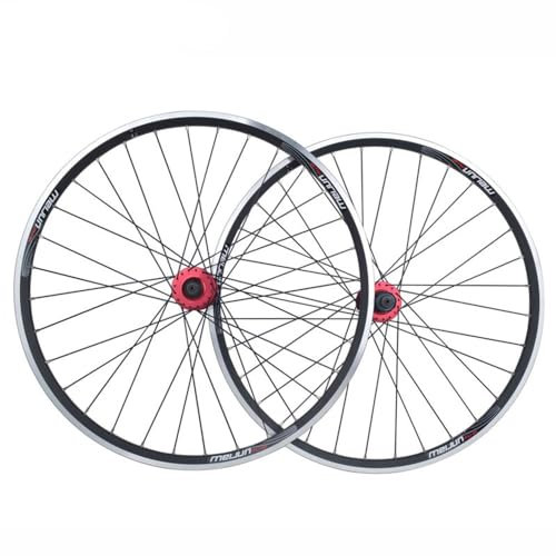 LSRRYD 26 Zoll Radsatz Scheibenbremse V-Bremse Mountainbike Aluminium Laufrad MTB Felgensatz 32H Lagernabe Schnellspanner (Color : Black, Size : 26inch)