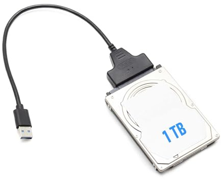 Simpletek - Disque dur externe de 1 To avec convertisseur USB 3.0 vers SATA 2,5 | Disque dur externe | Vitesse 5 Gbps Plug And Play Multiplateforme 1 Tera