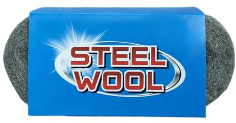 Steel Wool, 3'' x 11Ft, Grade #0000 - #4 Steel Wool Scrubber, Steel Wool Mice Control - Cleaning Wool for Cleaning, Polishing, Buffing and Refinishing, Steel Wool for House, Holes, Kitchen(#0)