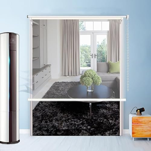 NIANXINN Transparente Wasserdichte Rollos,Seitenzug-Rollo,Wetterfest PVC Rollläden Für Außen,Kunststoff-Regenschutz-Vorhang,für Balkon Fenster Tür,Anpassbar,Breite x Höhe (170cm x 140cm)