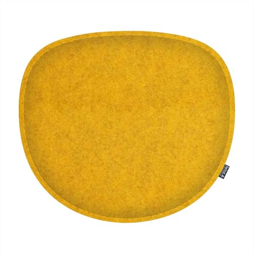 Feltd. Filz-Sitzkissen kompatibel mit Verner Panton Chair, Curry | Größe 36 × 40 cm; gepolstert; mit Antirutschbeschichtung