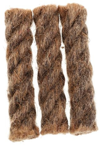 GAROZATION 3stücke Feuerseil Aus Jute Zum Schnellen Feuermachen Für Camping Wandern Und Outdoor-aktivitäten Robustes Survival-feuerstarter Winddichtem Design Für Trekking Und Angeln