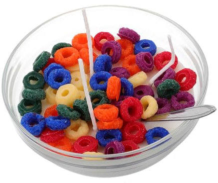 HOMOCONO Unique Food Shape Candles Soy Wax Cereal Candle Bowl Aromatherapy Home Decor Photography Prop