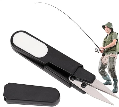 Fishing Thread Cutter | Yarn Scissors | Wire Scissors, U Type Yarn Cutter with Safety Cover for Making Clothing Thread