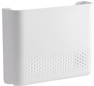 Kukecai Wall-Mounted WiFi Router Storage Box, Hidden Cable Hider, Space-Saving Router Storage Rack, No Punching Design, White Ventilated Organizer Shelf For Routers, Set-Top Box & Games Console