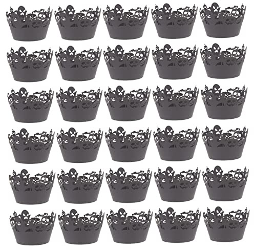 VICASKY 50pcs Halloween Decorative Cake Wrap Cake Rims for Baking Decoration Wraps for Halloween Cases and Decorations